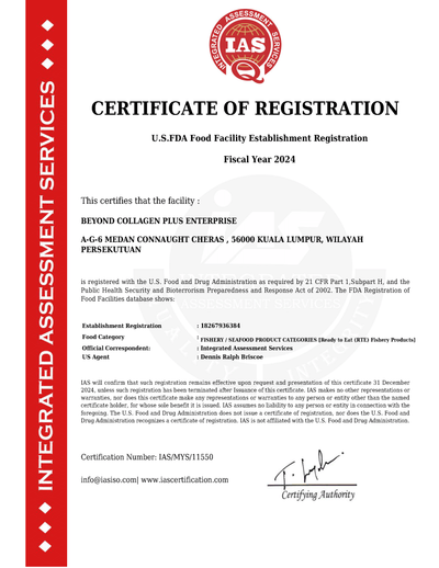 U.S. FDA Food Facility Registration